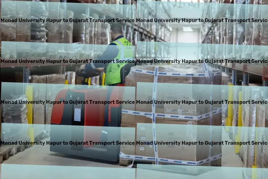 Monad University Hapur to Gujarat Transport Advanced shipping logistics