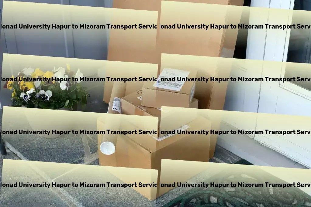 Monad University Hapur to Mizoram Transport Your gateway to effortless logistic operations in India. - Express logistics coordination