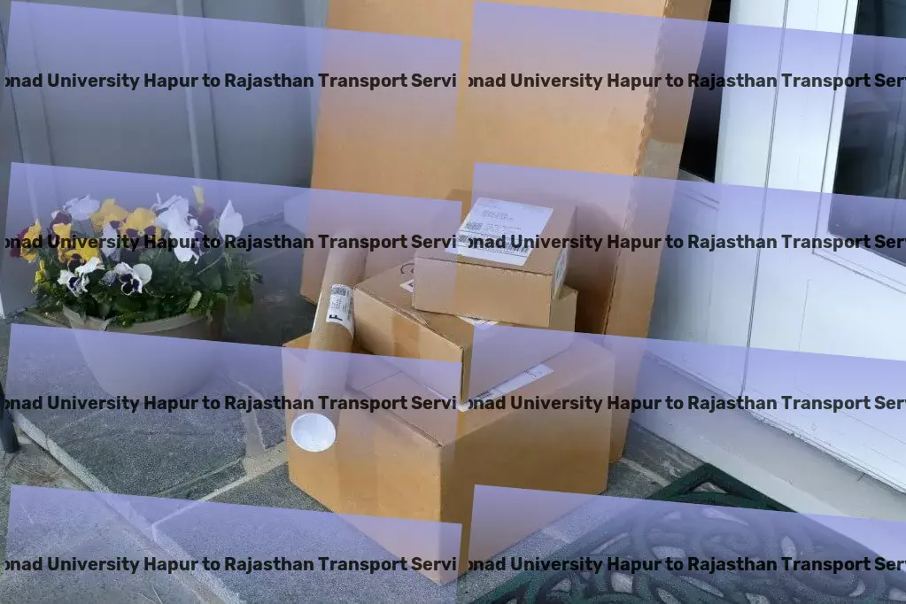 Monad University Hapur to Rajasthan Transport Crafting the path for smoother transportation! - Large item transport services